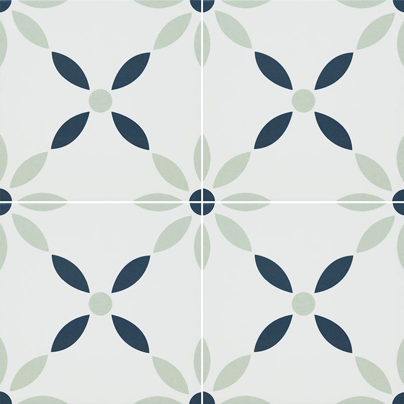 Zaria Greta Encaustic Porcelain MSI Field Tiles 8" X 8" MSI - Zicana Boutique - 1